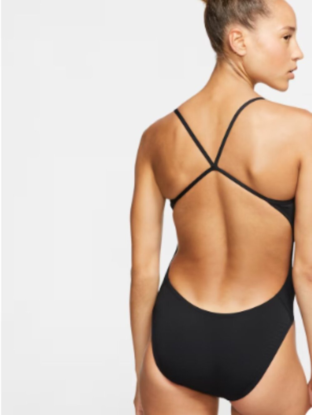 Nike Black One-Piece Swimsuit Size 10 Athletic Training Swim Suit EUC